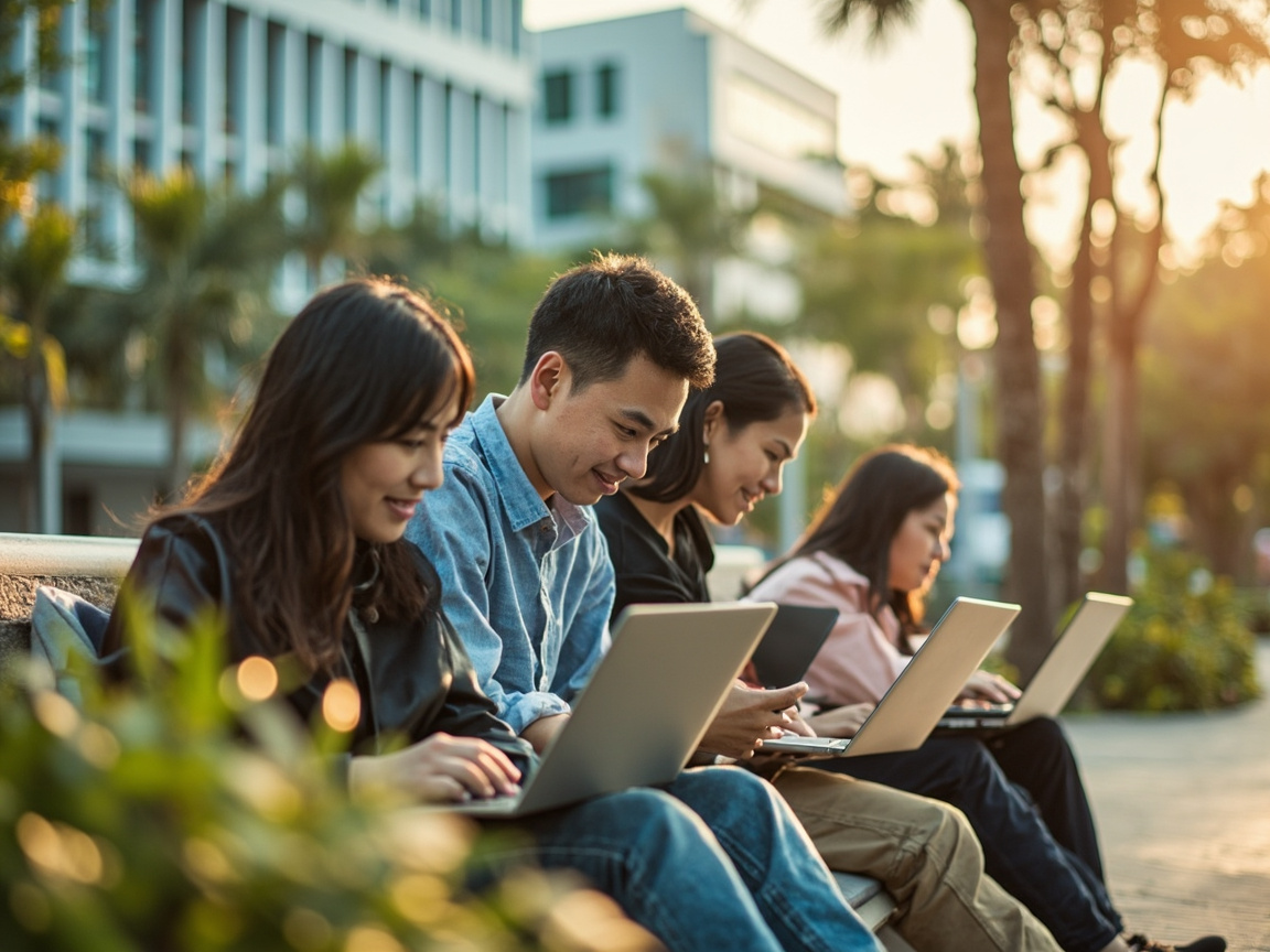 朱拉隆功大学校园全景，曼谷